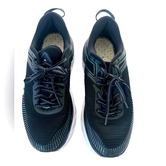 Hoka One One Women’s Bondi 7 Black & White Running Shoes - Picture 5 of 15
